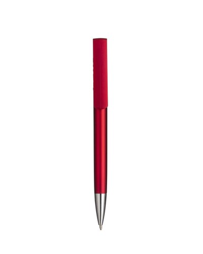 Penna twist in plastica con fusto metallizzato Rosso