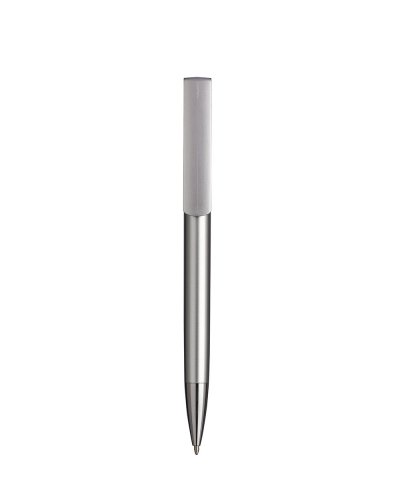 Penna twist in plastica con fusto metallizzato Argento