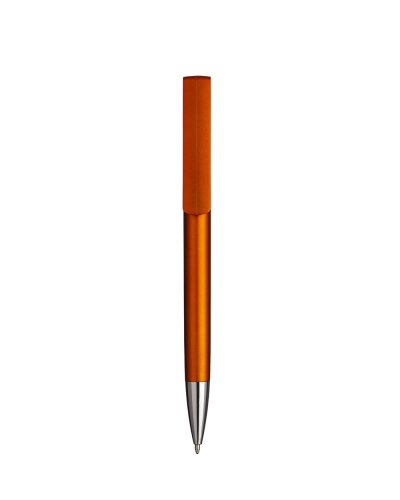 Penna twist in plastica con fusto metallizzato Arancione