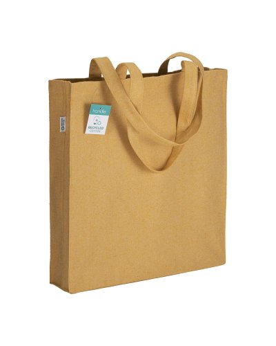 Shopper in cotone riciclato Giallo