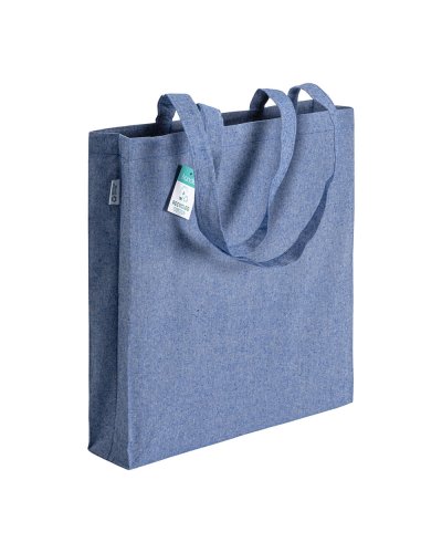 Shopper in cotone riciclato Blu Royal