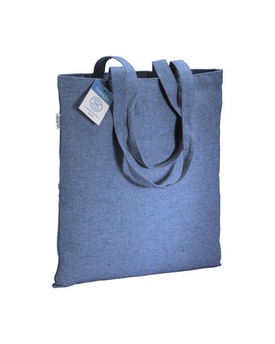 Shopper carbon neutral in cotone riciclato Blu Royal