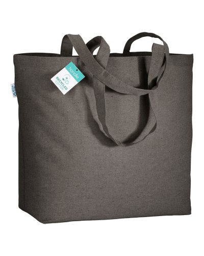 Shopper in cotone riciclato Nero