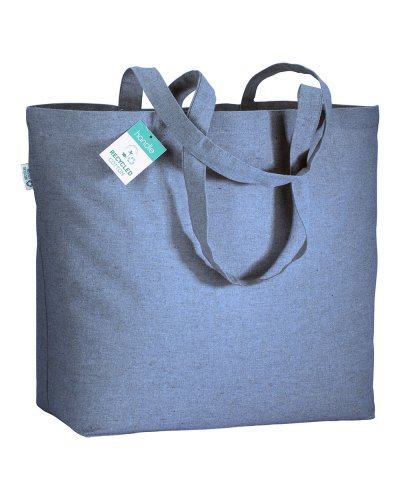 Shopper in cotone riciclato Blu Royal