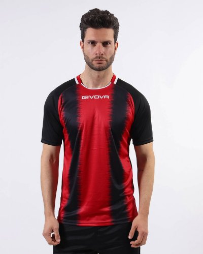 Maglia da calcio Shirt Stripe Rosso/Nero