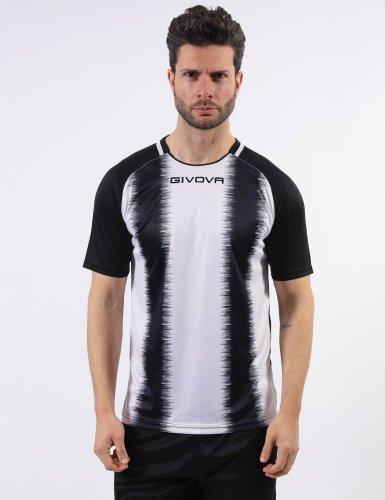 Maglia da calcio Shirt Stripe Bianco/Nero
