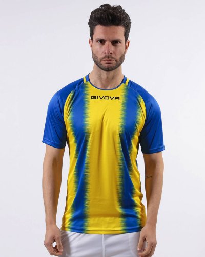 Maglia da calcio Shirt Stripe Azzurro/Giallo