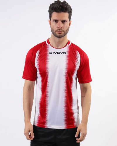 Maglia da calcio Shirt Stripe Rosso/Bianco