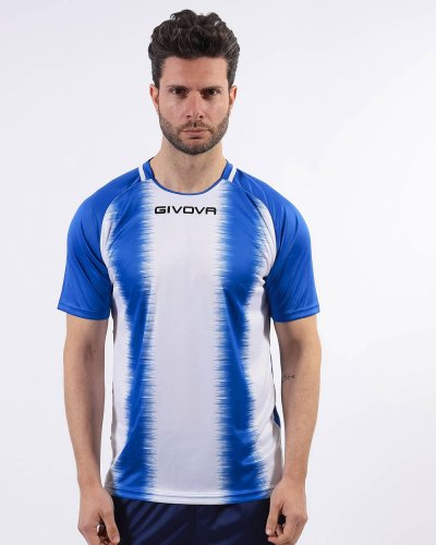 Maglia da calcio Shirt Stripe Azzurro/Bianco
