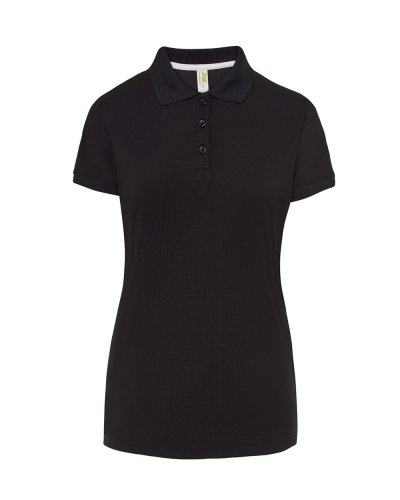 Polo Donna sport piqué Black