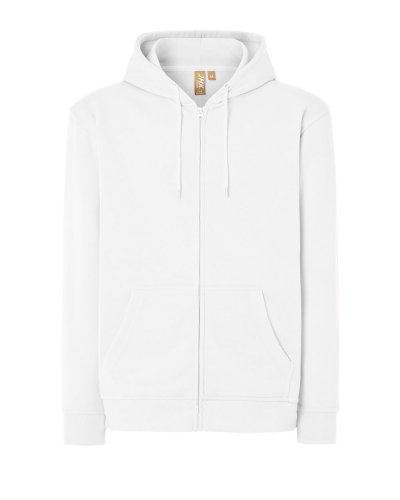 Felpa con cappuccio e zip intera unisex Fuji White