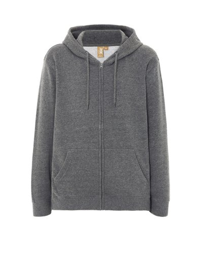 Felpa con cappuccio e zip intera unisex Fuji Dark Grey Melange