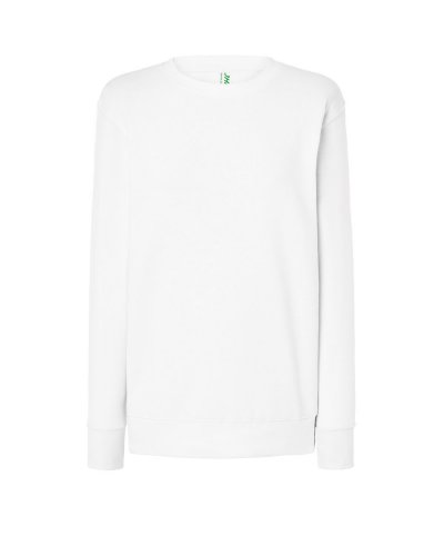 Felpa da donna con scollo tondo White