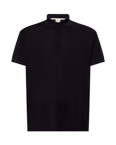 Polo uomo manica corta piqué Black