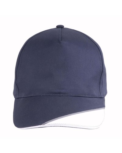 Cappellino in cotone 5 pannelli Blu scuro