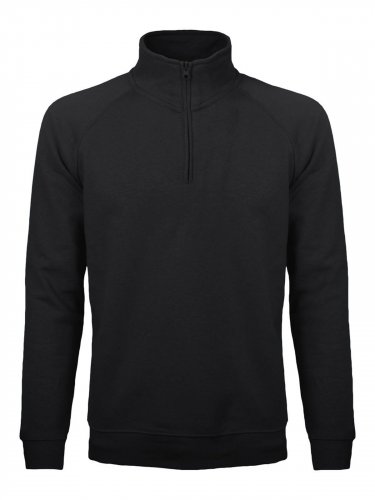 Felpa french terry con mezza zip Cube Black