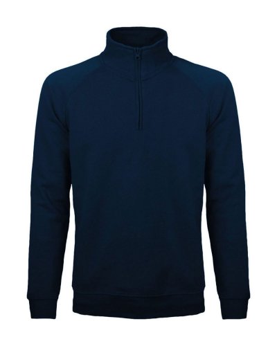 Felpa french terry con mezza zip Cube Navy