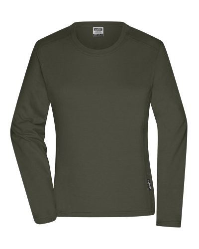T-shirt donna a maniche lunghe Olive