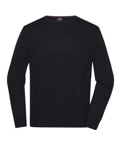 Mens' Round-Neck Pullover Black