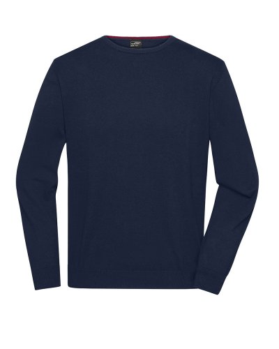 Mens' Round-Neck Pullover Navy