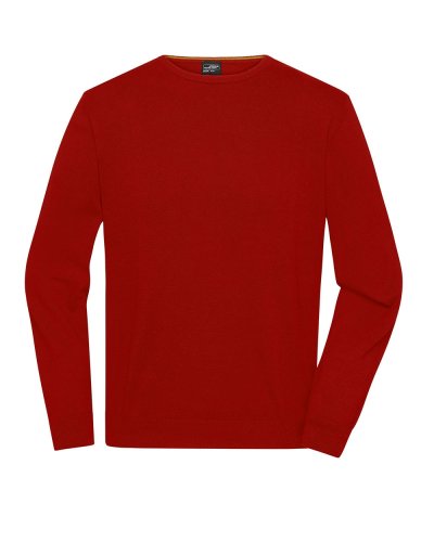 Mens' Round-Neck Pullover Red