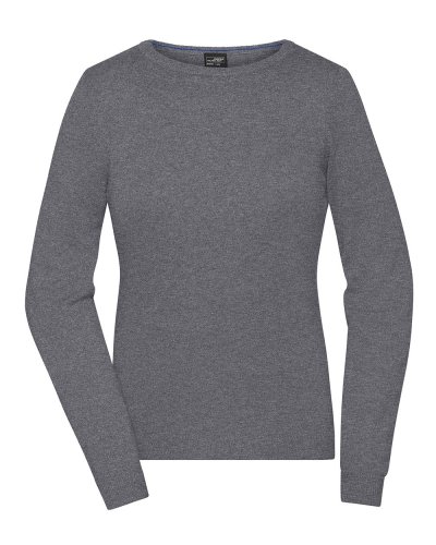 Ladies' Round-Neck Pullover Grey Heather