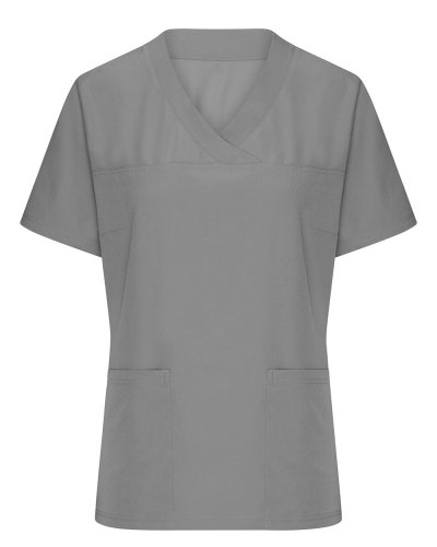 Camice donna elasticizzato con collo a V Mid Grey