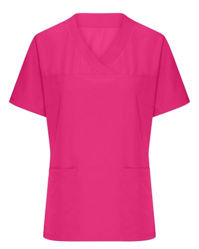 Camice donna elasticizzato con collo a V Pink