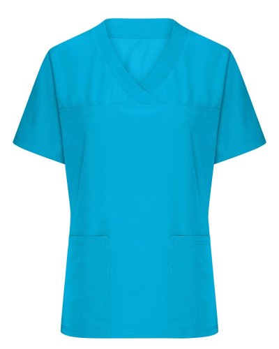 Camice donna elasticizzato con collo a V Turquoise