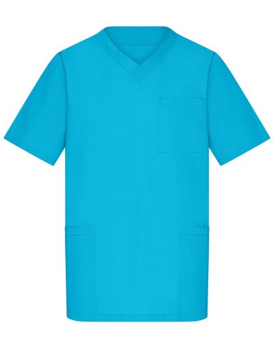 Camice uomo da lavoro con collo a v Kasack Turquoise