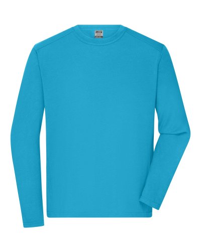 Menâs Workwear-Longsleeve-T Turquoise