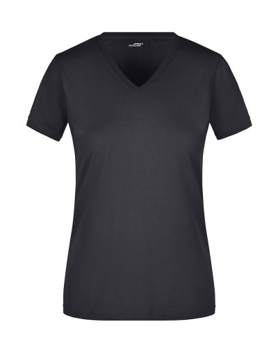 Ladies' Slim Fit V-T Black