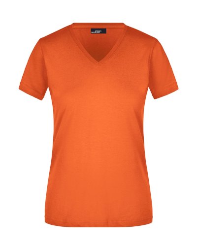 Ladies' Slim Fit V-T Dark Orange