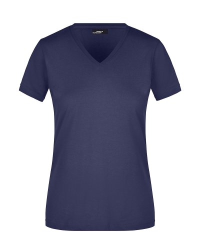Ladies' Slim Fit V-T Navy