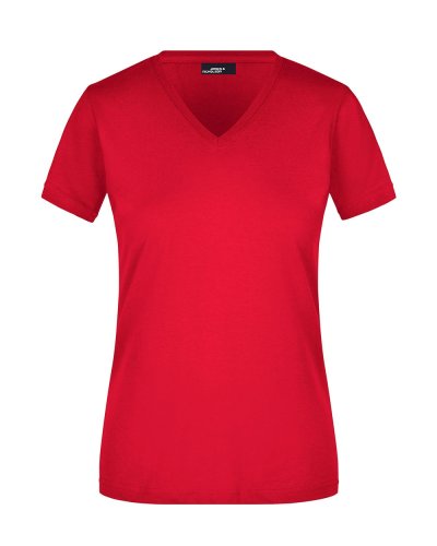 Ladies' Slim Fit V-T Red