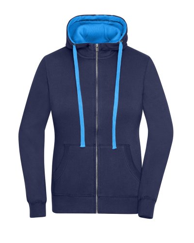 Ladies' Lifestyle Zip-Hoody navy/cobalt