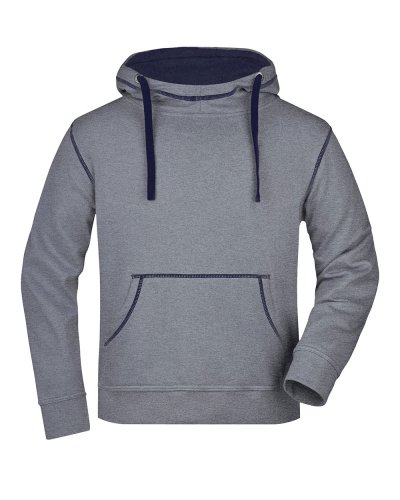Men's Lifestyle Hoody grey melange/navy