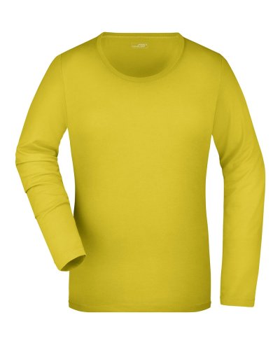 Ladies' Stretch Shirt Long-Sleeved Yellow