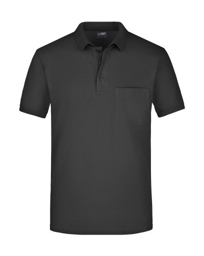 Men's Polo Pocket Black