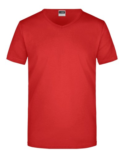 Men's Slim Fit V-T Red