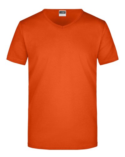 Men's Slim Fit V-T Dark Orange