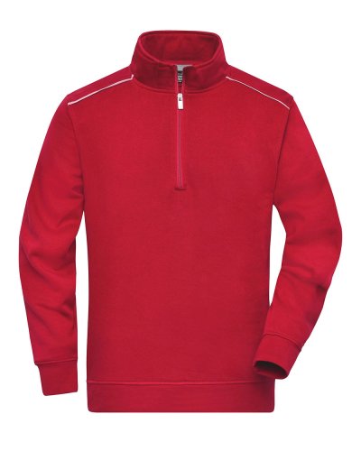 Workwear Half-zip Sweat - Solid Red