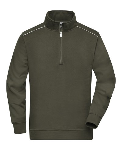 Workwear Half-zip Sweat - Solid Olive