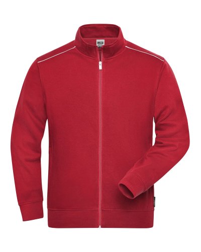 Men's Workwear Sweat-Jacket - Solid Red