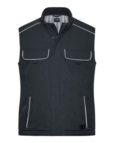 Workwear Softshell Padded Vest - Solid Carbon