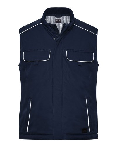 Workwear Softshell Padded Vest - Solid Navy