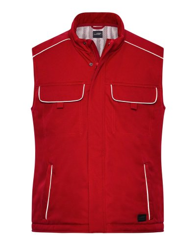 Workwear Softshell Padded Vest - Solid Red