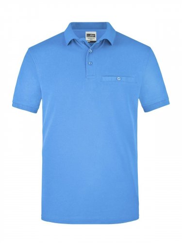 Men's Workwear Polo Pocket Aqua