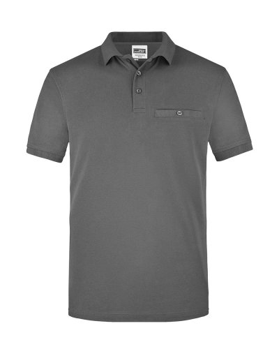 Men's Workwear Polo Pocket Dark Grey