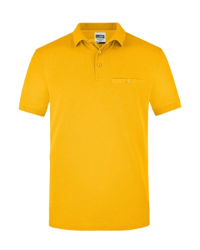 Men's Workwear Polo Pocket Gold Yellow